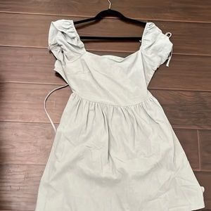 babydoll dress green with tie back